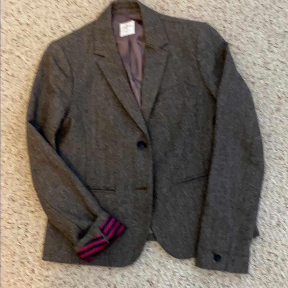 Brown herringbone blazer